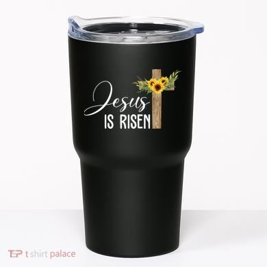 Jesus Is Risen Sunflower Cross Easter Tumbler