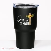 Jesus Is Risen Sunflower Cross Easter Tumbler thumb 0