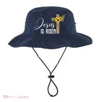 Jesus Is Risen Sunflower Cross Easter Bucket Hat thumb 0