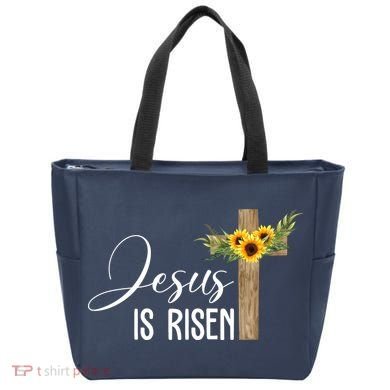 Jesus Is Risen Sunflower Cross Easter Tote Bag
