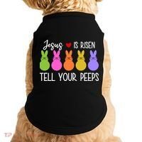 Jesus Is Risen Call Your Peeps Doggie Tank thumb 0