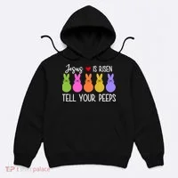 Jesus Is Risen Call Your Peeps Hoodie thumb 0