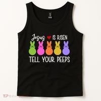 Jesus Is Risen Call Your Peeps Tank Top thumb 2