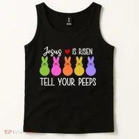 Jesus Is Risen Call Your Peeps Tank Top thumb 2