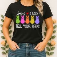 Jesus Is Risen Call Your Peeps Women's T-Shirt thumb 2