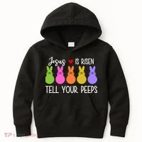 Jesus Is Risen Call Your Peeps Kids Hoodie thumb 0