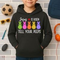 Jesus Is Risen Call Your Peeps Kids Hoodie thumb 2