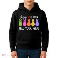 Jesus Is Risen Call Your Peeps Kids Hoodie thumb 4