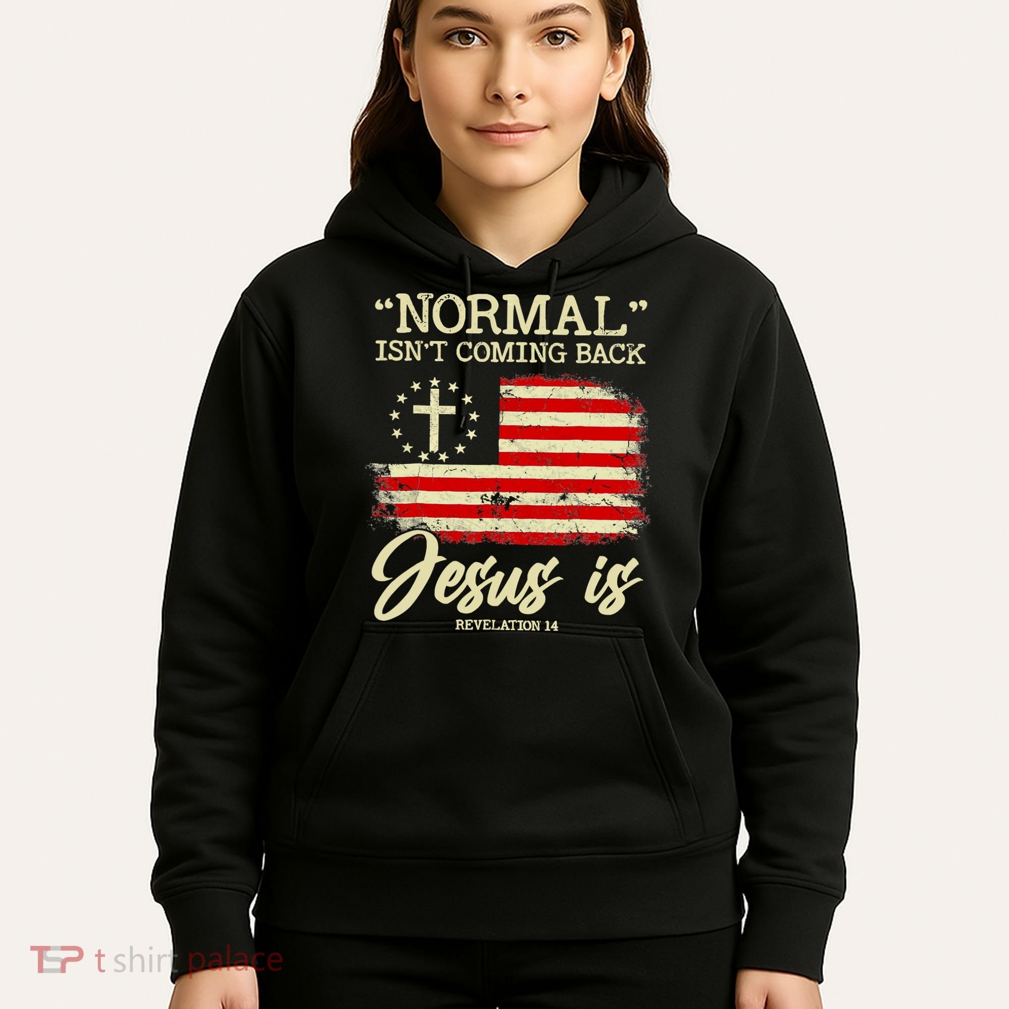 Jesus Is Revelation 14 Costume Normal Isn't Coming Back Hoodie