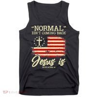 Jesus Is Revelation 14 Costume Normal Isn't Coming Back Tank Top thumb 0