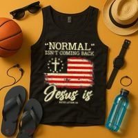 Jesus Is Revelation 14 Costume Normal Isn't Coming Back Tank Top thumb 4