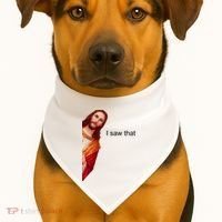 Jesus I Saw That Meme USA-Made Doggie Bandana thumb 1