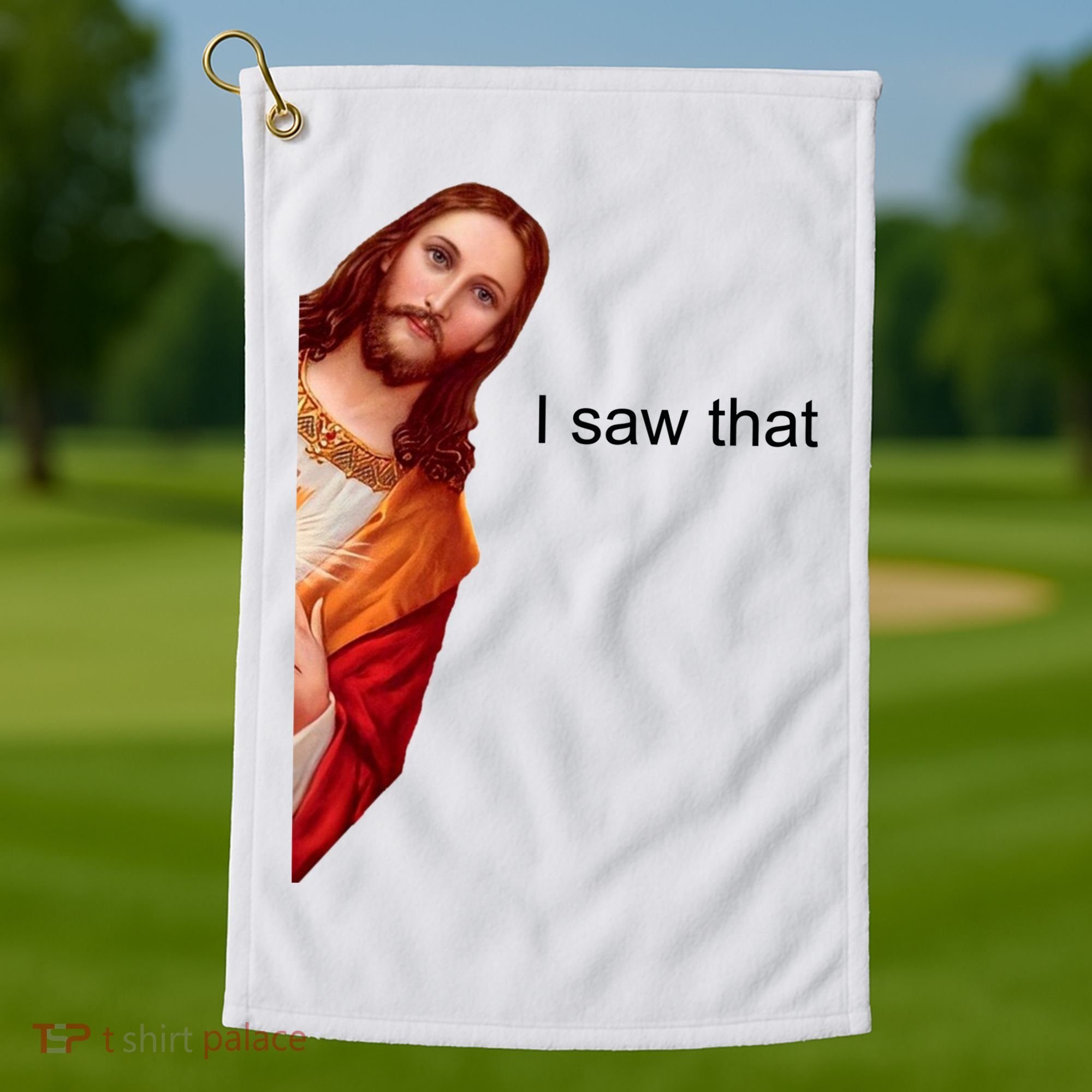 Jesus I Saw That Meme Golf Towel
