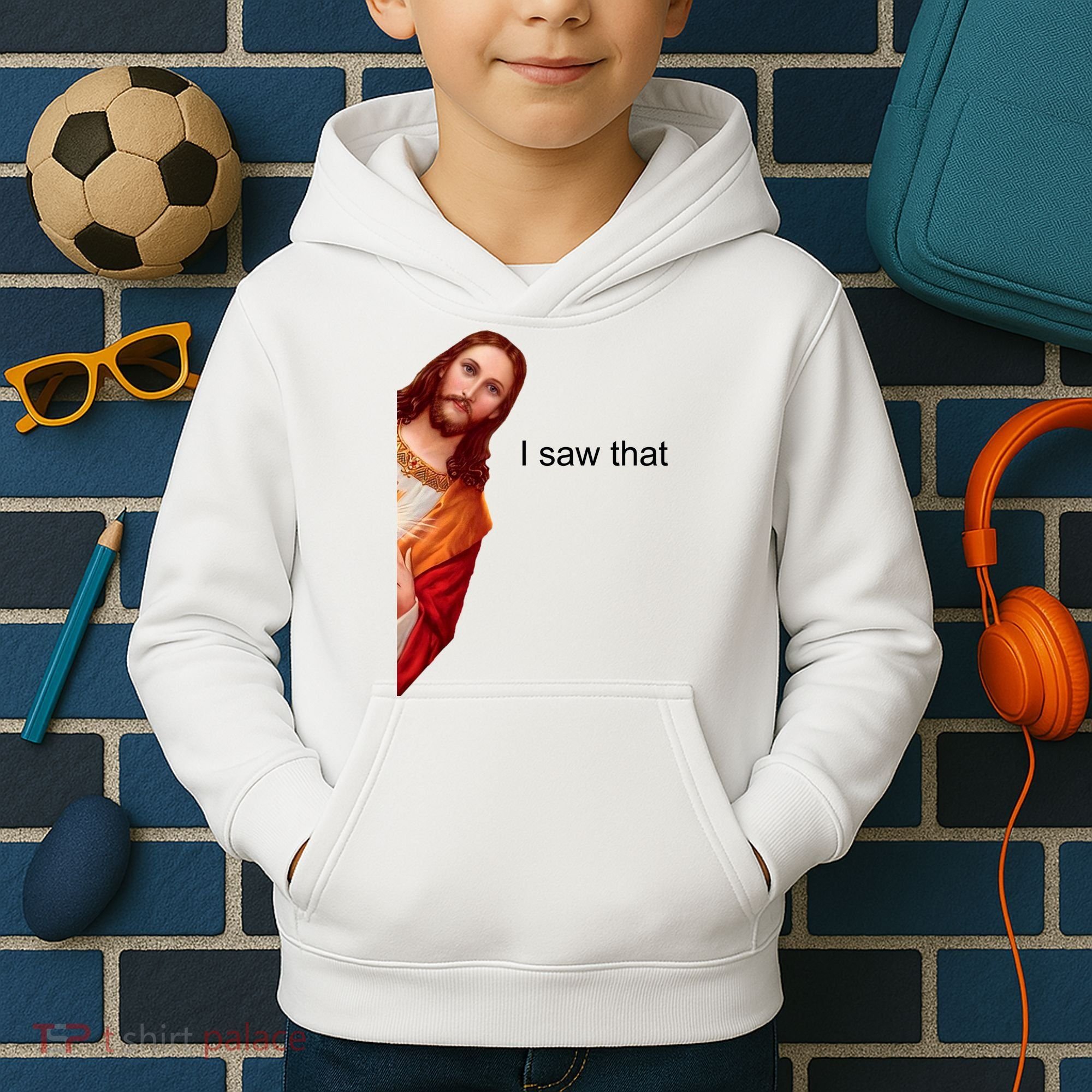 Jesus I Saw That Meme Kids Hoodie