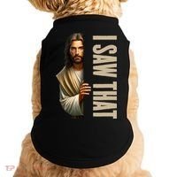 Jesus I Saw That Funny Doggie Tank thumb 0