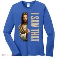 Jesus I Saw That Funny Women's Long Sleeve Shirt thumb 0