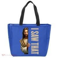 Jesus I Saw That Funny Tote Bag thumb 0