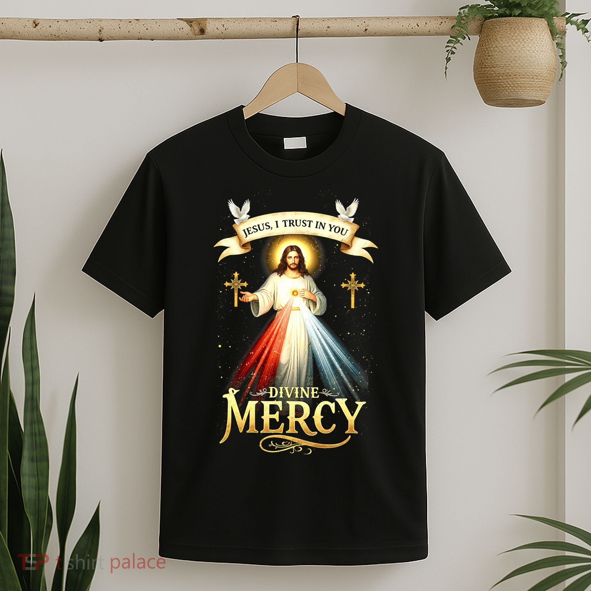 Jesus I Trust In You Divine Mercy Catholic Christian Jesus T-Shirt