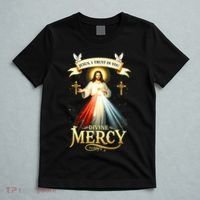 Jesus I Trust In You Divine Mercy Catholic Christian Jesus T-Shirt thumb 5