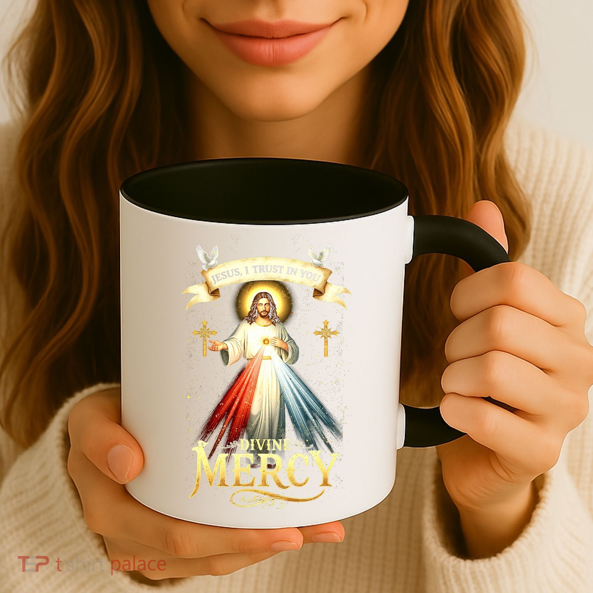 Jesus I Trust In You Divine Mercy Catholic Christian Jesus Coffee Mug
