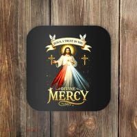 Jesus I Trust In You Divine Mercy Catholic Christian Jesus Coaster thumb 0