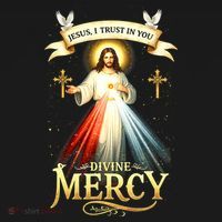 Jesus I Trust In You Divine Mercy Catholic Christian Jesus Mousepad thumb 1