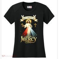 Jesus I Trust In You Divine Mercy Catholic Christian Jesus Women's Cooling Performance Crew T-Shirt thumb 0
