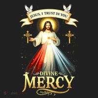 Jesus I Trust In You Divine Mercy Catholic Christian Jesus Women's Cooling Performance Crew T-Shirt thumb 2