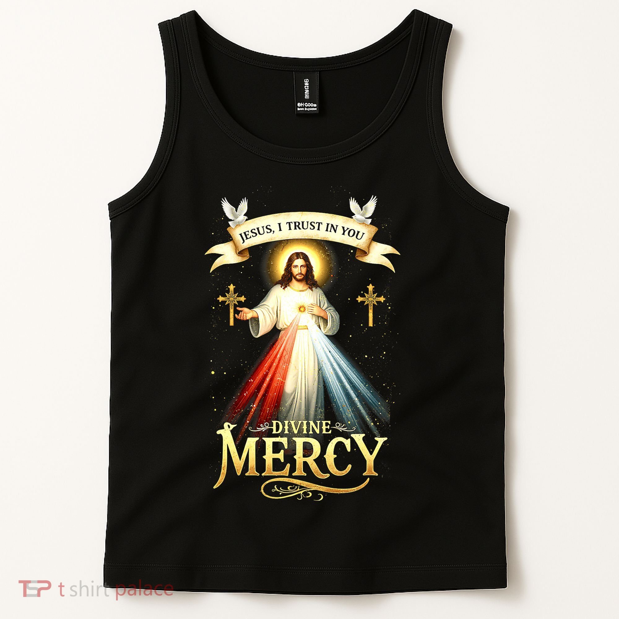 Jesus I Trust In You Divine Mercy Catholic Christian Jesus Tank Top