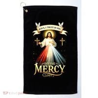 Jesus I Trust In You Divine Mercy Catholic Christian Jesus Golf Towel thumb 0