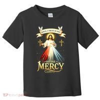 Jesus I Trust In You Divine Mercy Catholic Christian Jesus Toddler T-Shirt thumb 0