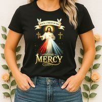 Jesus I Trust In You Divine Mercy Catholic Christian Jesus Women's T-Shirt thumb 2