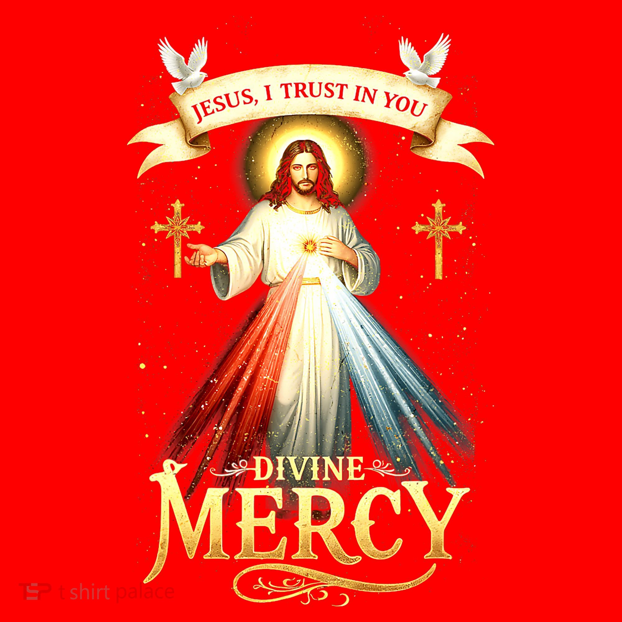 Jesus I Trust In You Divine Mercy Catholic Christian Jesus Santa Hat
