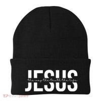 Jesus Is The Way The Truth And The Life Quote Beanie thumb 0