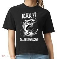 Jerk It Till She Swallows Funny Fishing Comfort Colors Boxy T-Shirt thumb 0