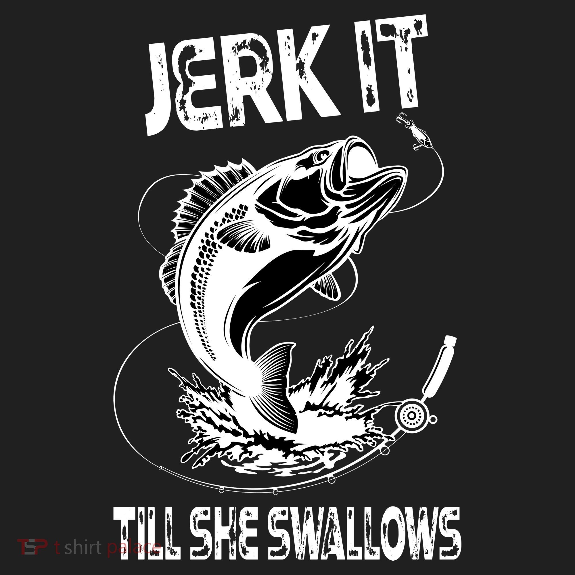 Jerk It Till She Swallows Funny Fishing Comfort Colors Boxy T-Shirt