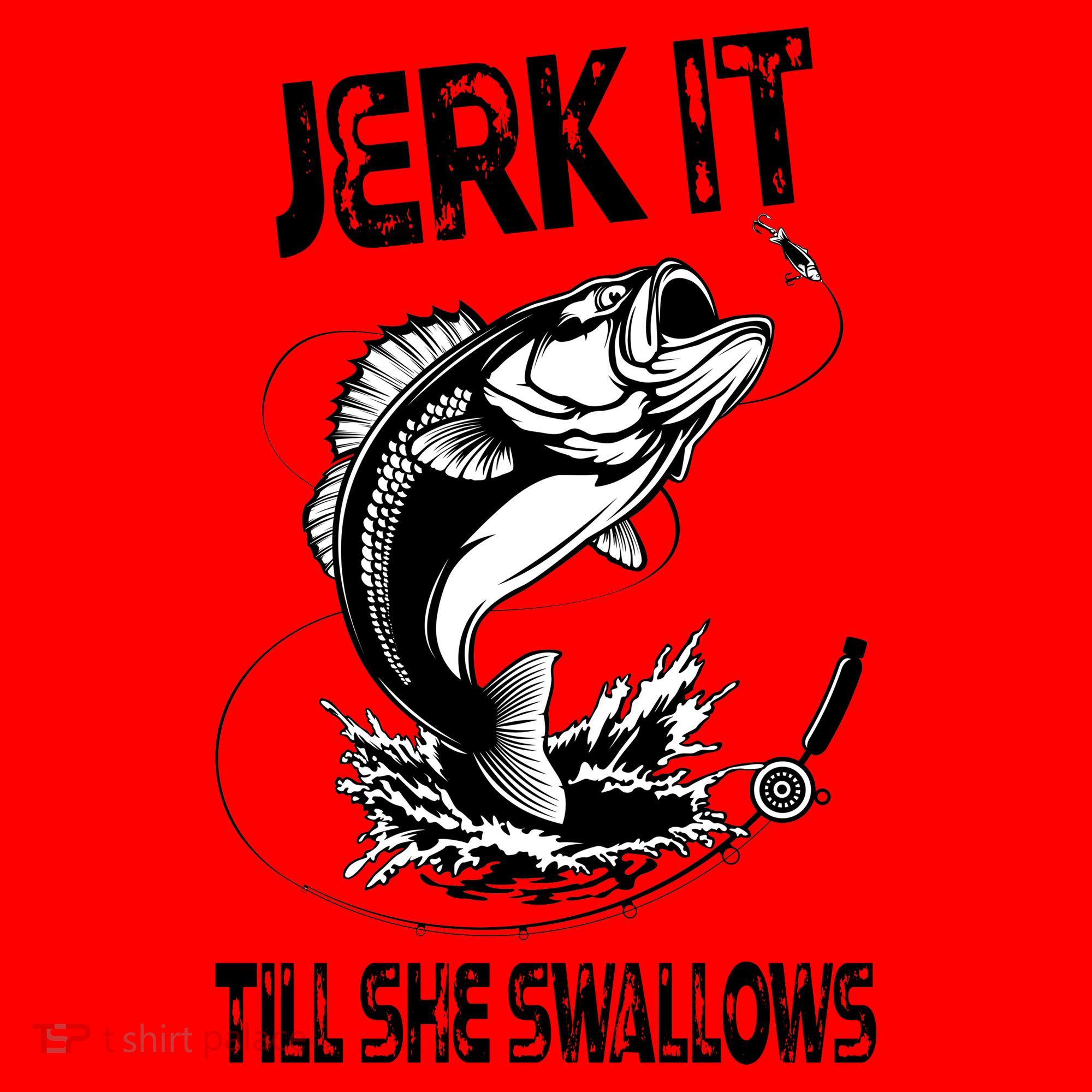Jerk It Till She Swallows Funny Fishing Santa Hat