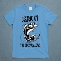 Jerk It Till She Swallows Funny Fishing T-Shirt thumb 4