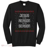 Jesus Is The Reason For The Season Ugly Christmas Sweater Sweatshirt thumb 0