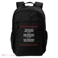 Jesus Is The Reason For The Season Ugly Christmas Sweater Backpack thumb 0