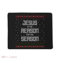 Jesus Is The Reason For The Season Ugly Christmas Sweater Mousepad thumb 0