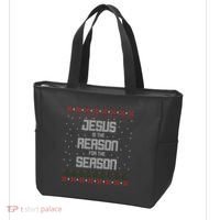 Jesus Is The Reason For The Season Ugly Christmas Sweater Tote Bag thumb 3
