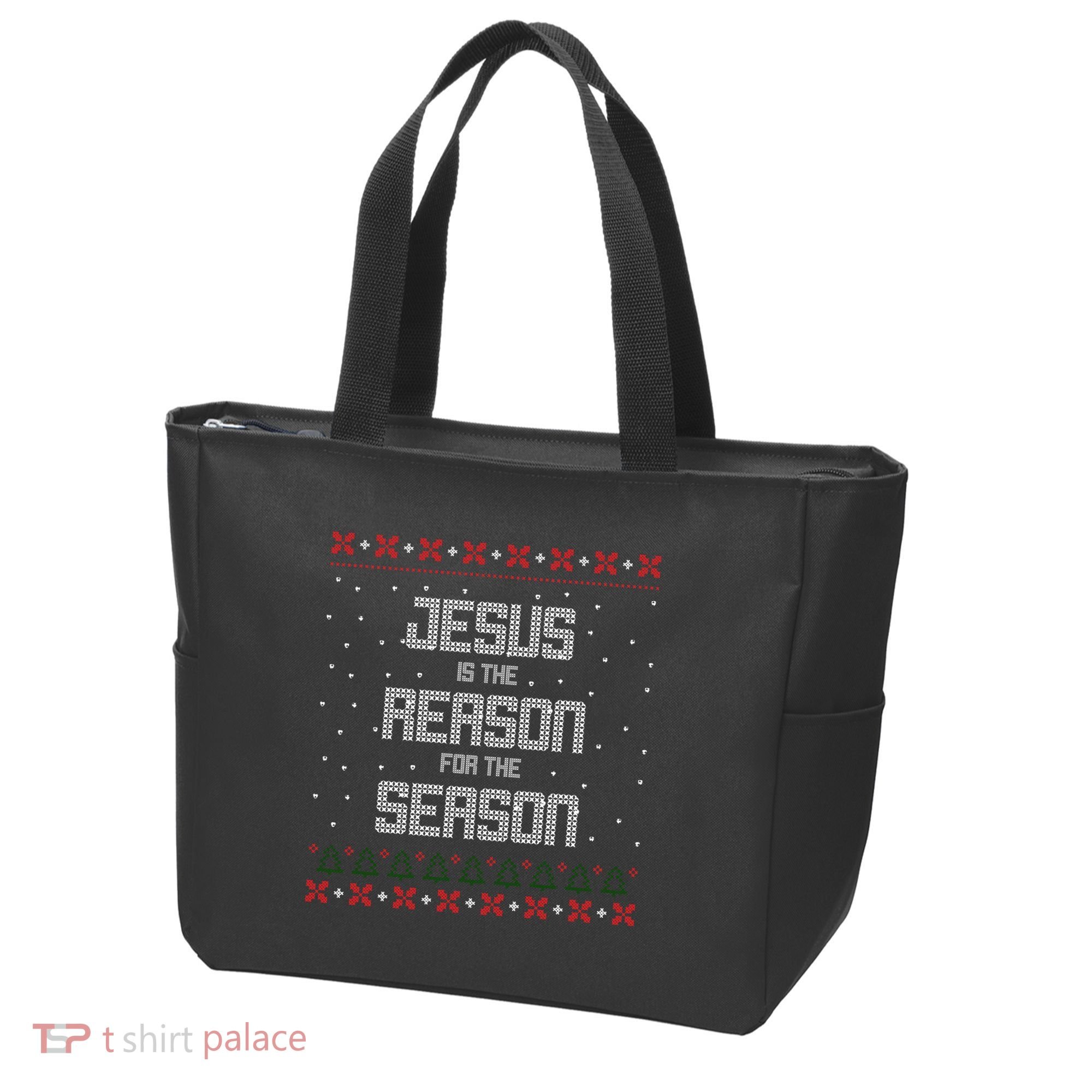 Jesus Is The Reason For The Season Ugly Christmas Sweater Tote Bag