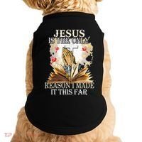 Jesus Is The Only Reason I Made It This Far Fun Christian Doggie Tank thumb 0