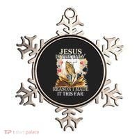 Jesus Is The Only Reason I Made It This Far Fun Christian Ornament thumb 0