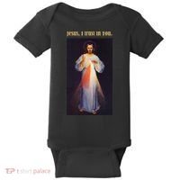 Jesus I Trust In You Divine Mercy Baby Bodysuit thumb 0