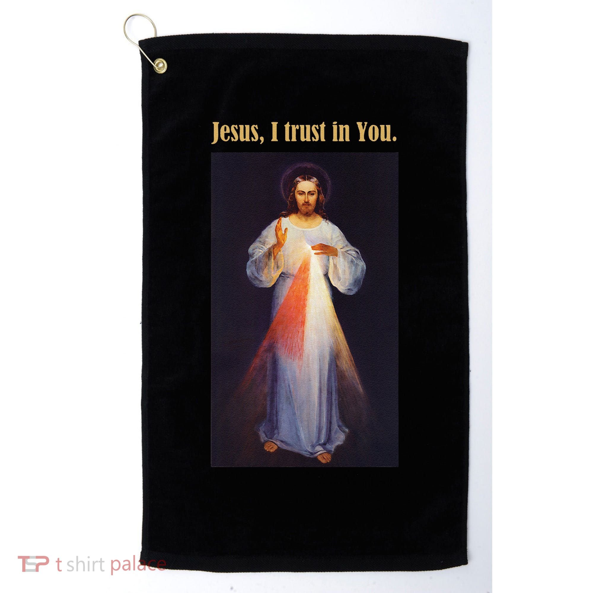 Jesus I Trust In You Divine Mercy Golf Towel