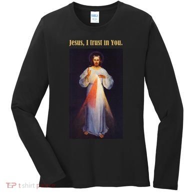 Jesus I Trust In You Divine Mercy Women's Long Sleeve Shirt