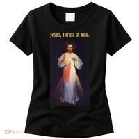 Jesus I Trust In You Divine Mercy Women's T-Shirt thumb 0