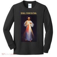 Jesus I Trust In You Divine Mercy Kids Long Sleeve Shirt thumb 0